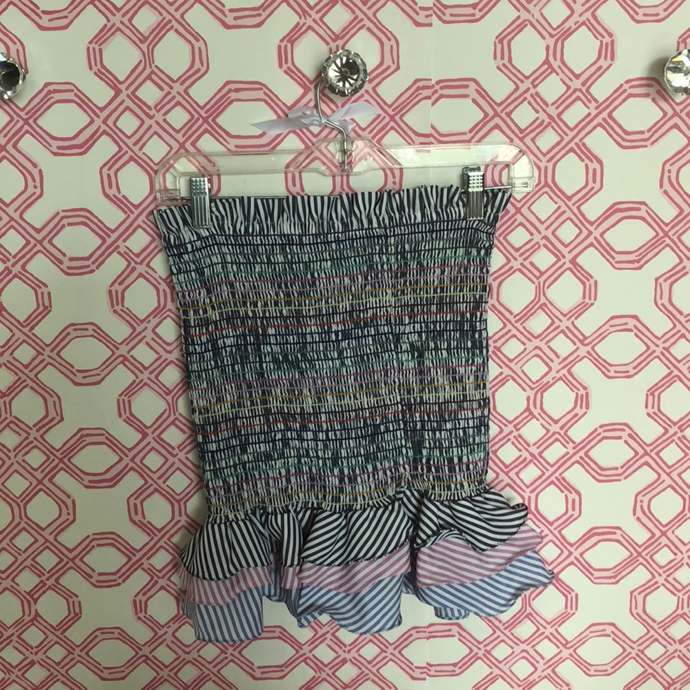 Stretchy ruffle mini skirt